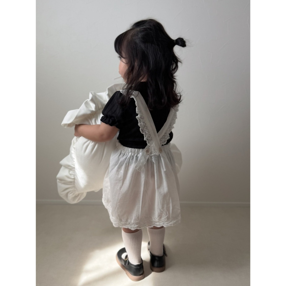26夏 正韓 Mimimarket | Cream Linen 氣質壓紋 公主袖 上衣-細節圖6
