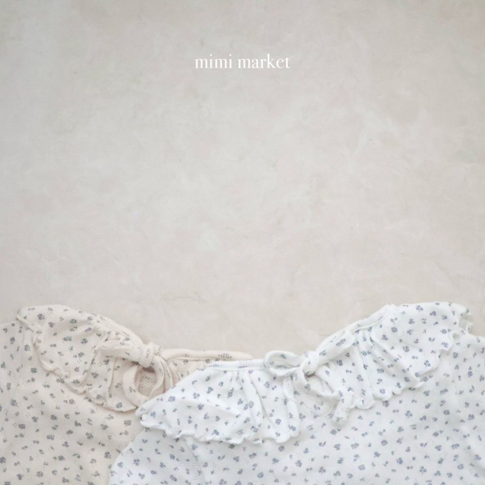26夏 正韓 Mimimarket | Cream Linen 碎花 荷葉邊 上衣 大推款-細節圖6