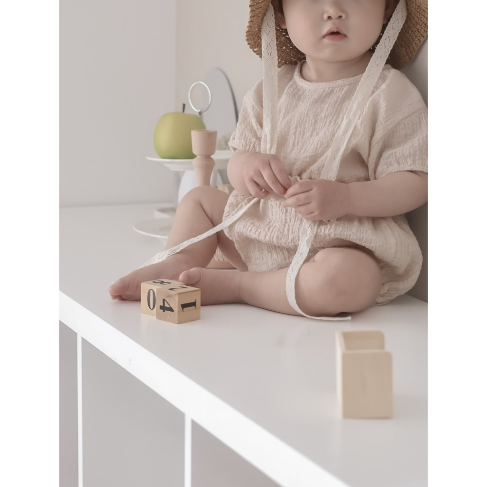 26夏 正韓 Mimimarket | Cream Linen 微皺感 泡泡紗 簡約上衣-細節圖2