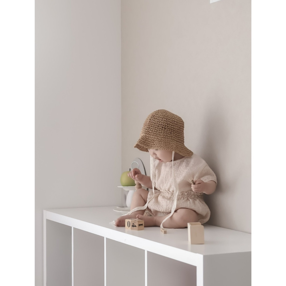 26夏 正韓 Mimimarket | Cream Linen 微皺感 泡泡紗 簡約澎澎褲-細節圖2