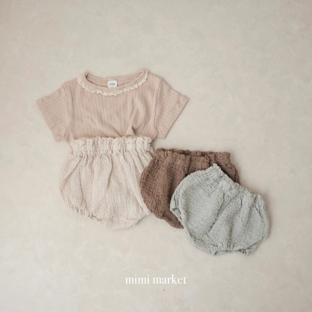 26夏 正韓 Mimimarket | Cream Linen 微皺感 泡泡紗 簡約澎澎褲-細節圖6
