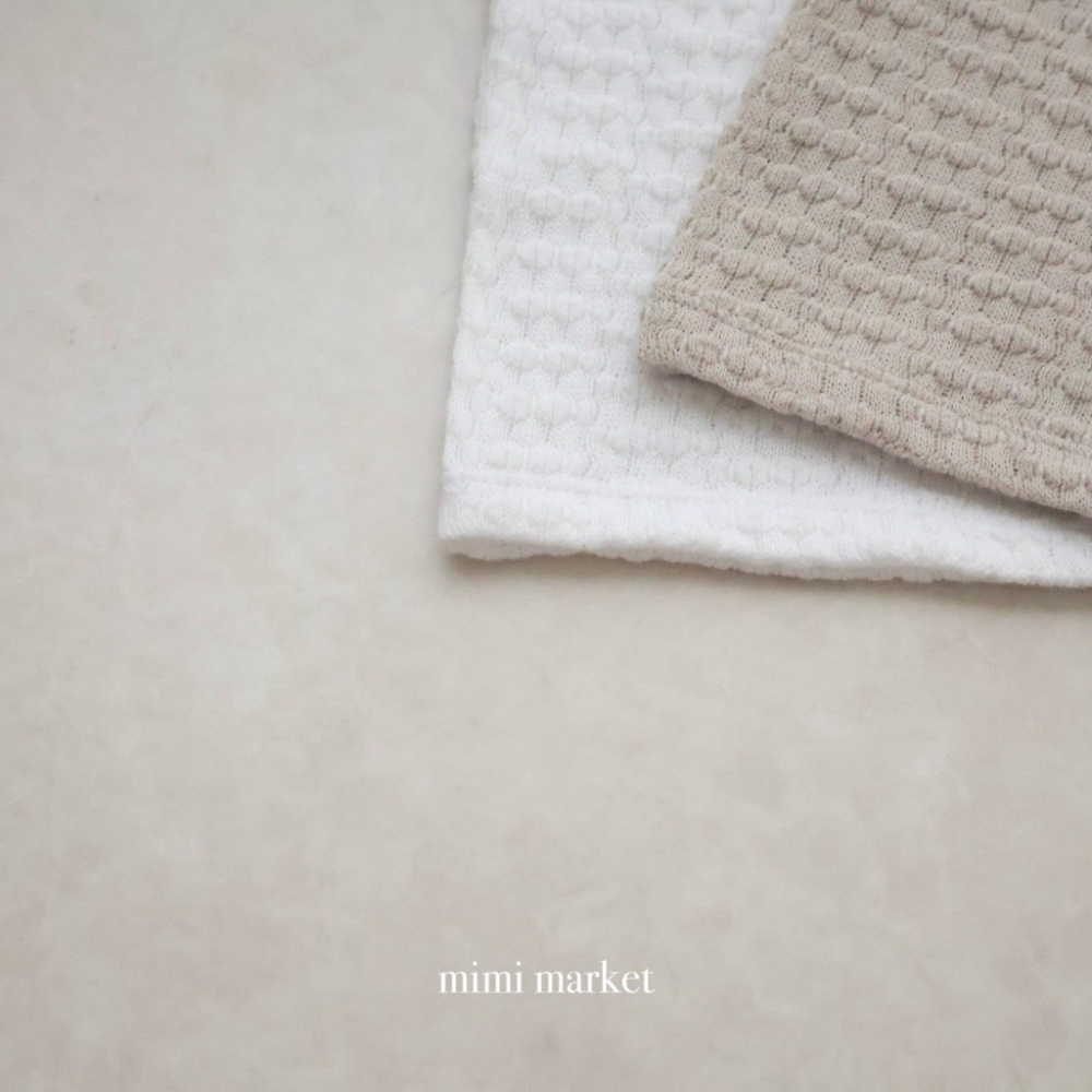 26夏 正韓 Mimimarket | Cream Linen 小珍珠織紋 公主袖 上衣-細節圖6