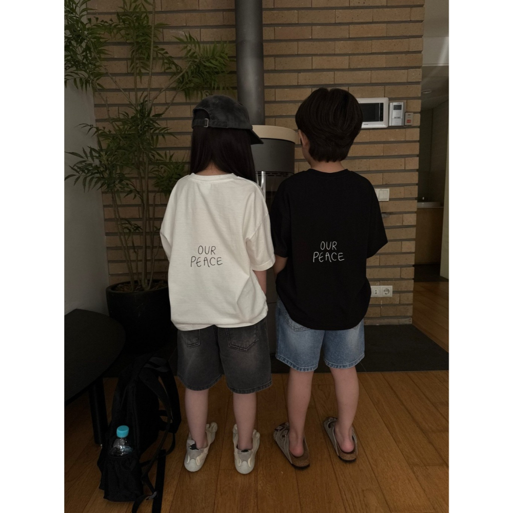 26夏 正韓 OUR Summer Label peace 標語短T-細節圖4