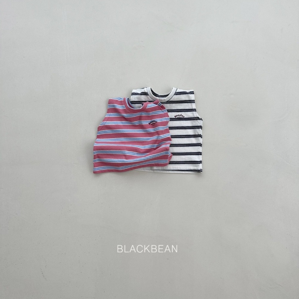 26夏 正韓 BLACKBEAN｜Summer Collection Vol.2 寬鬆條紋背心-細節圖2