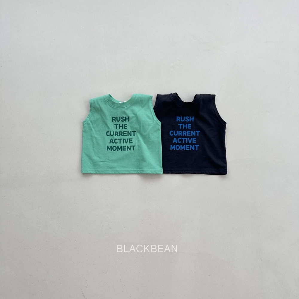 26夏 正韓 BLACKBEAN｜Summer Collection Vol.2 字母寬肩設計 背心-細節圖2