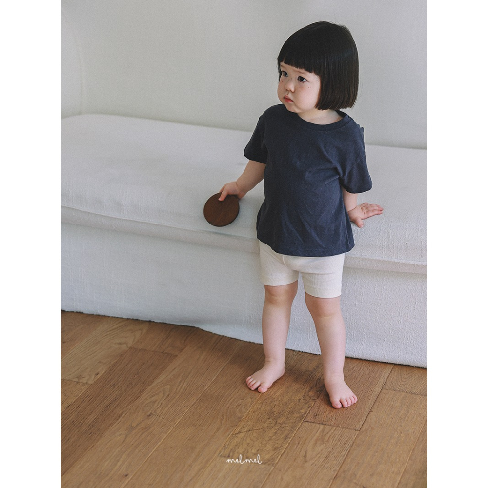 26夏 正韓 MELMEL｜Summer Drop 02 簡約 舒適螺紋 內搭褲 居家褲 大推-細節圖4