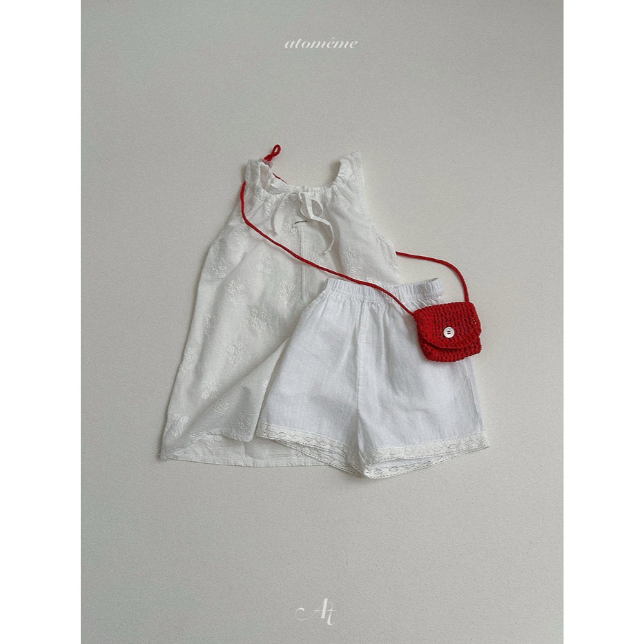 26夏 正韓 Atomeme ｜Second Summer Story 質感刺繡 外搭背心裙 大推-細節圖2