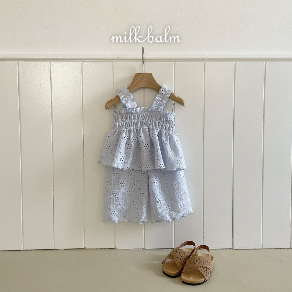 26夏 正韓 Milkblam | Petit Bloom 簍空柔軟 布蕾套裝-細節圖5