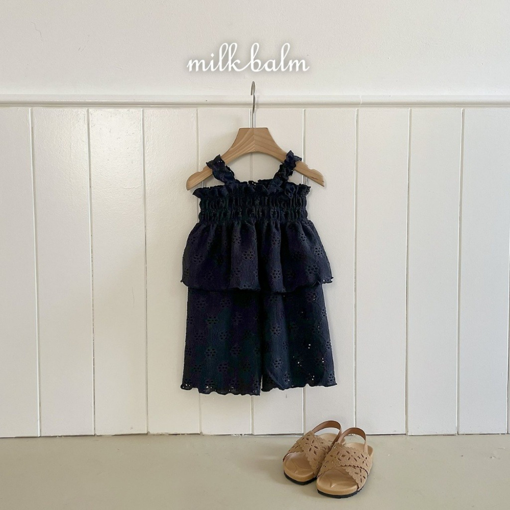 26夏 正韓 Milkblam | Petit Bloom 簍空柔軟 布蕾套裝-細節圖6