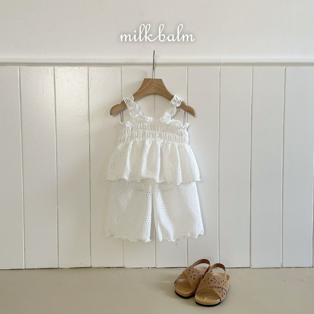 26夏 正韓 Milkblam | Petit Bloom 簍空柔軟 布蕾套裝-細節圖7