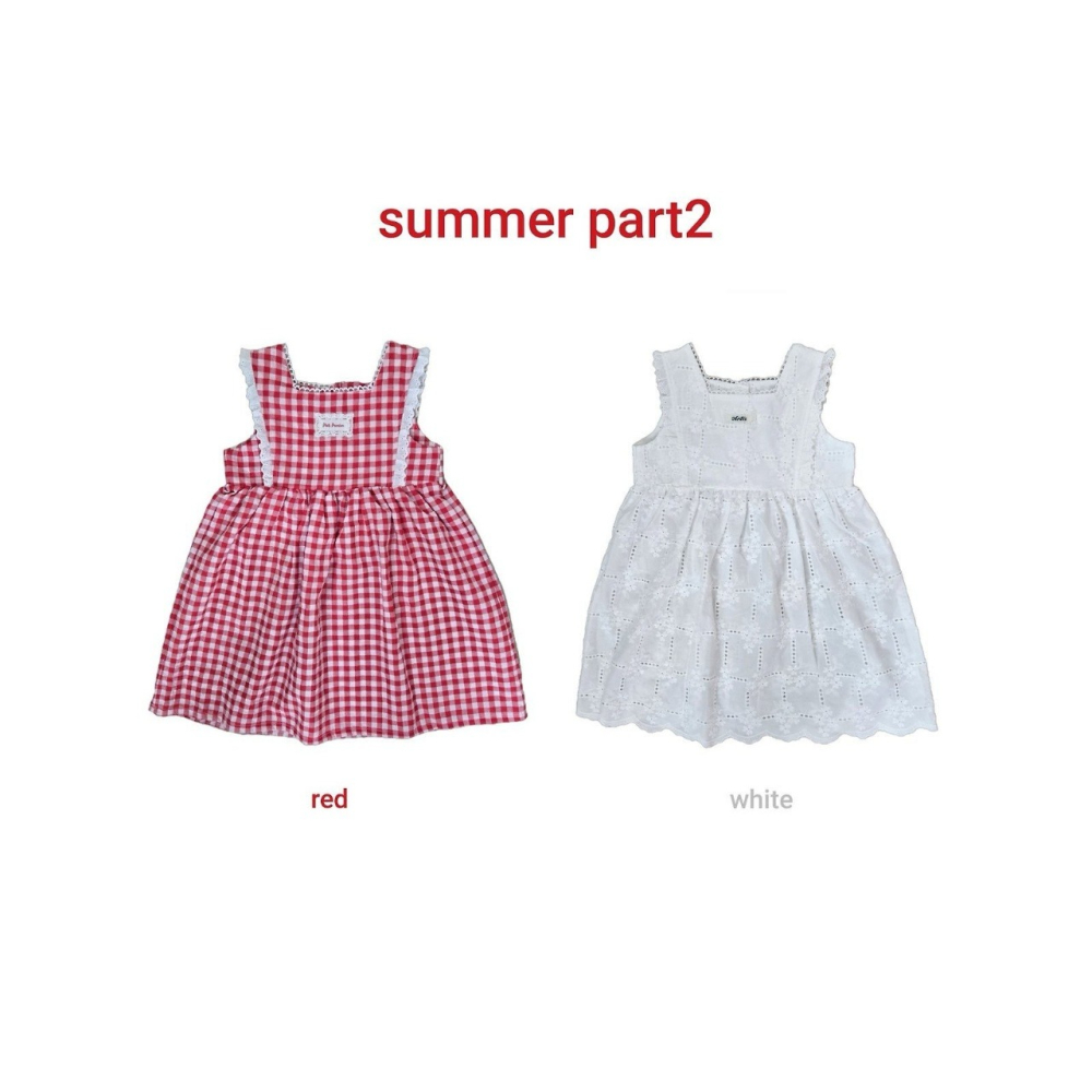 26夏 正韓 By mimi｜Summer Archive II 田園風 無袖洋裝 大推白-細節圖2