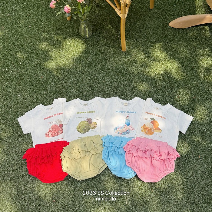 26夏 正韓 Ninibello｜Summer Pick Vol.2 羅紋荷葉邊 澎澎短褲 baby款-細節圖3