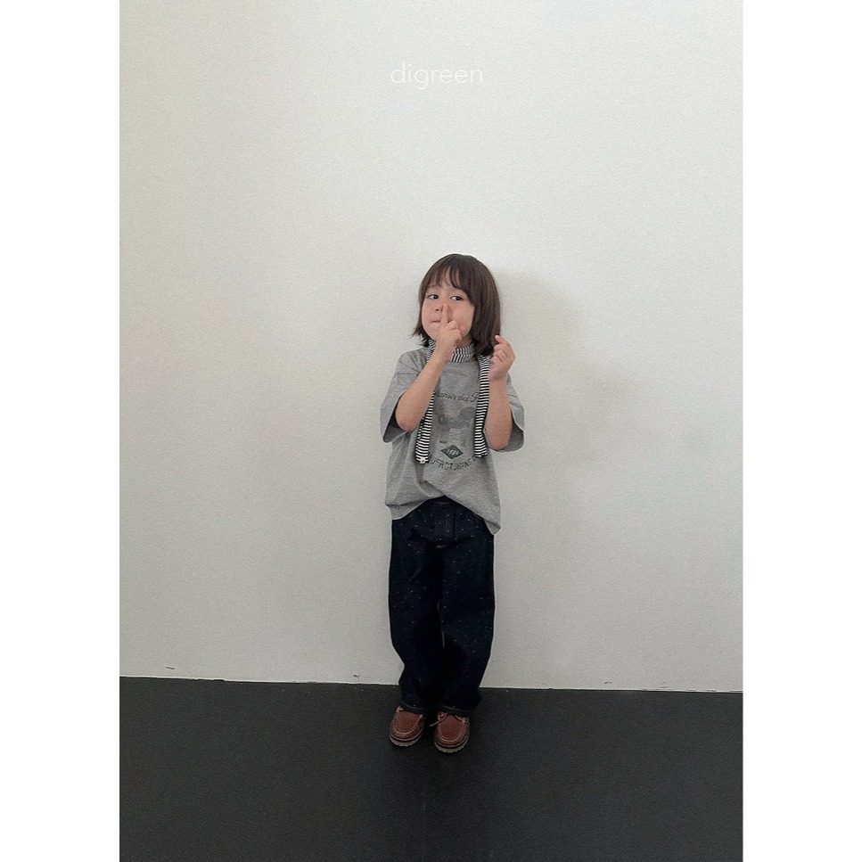 【26秋 】正韓 DIGREEN | 秋日微光 一閃一閃亮晶晶 直筒牛仔褲 全鬆緊褲頭-細節圖5