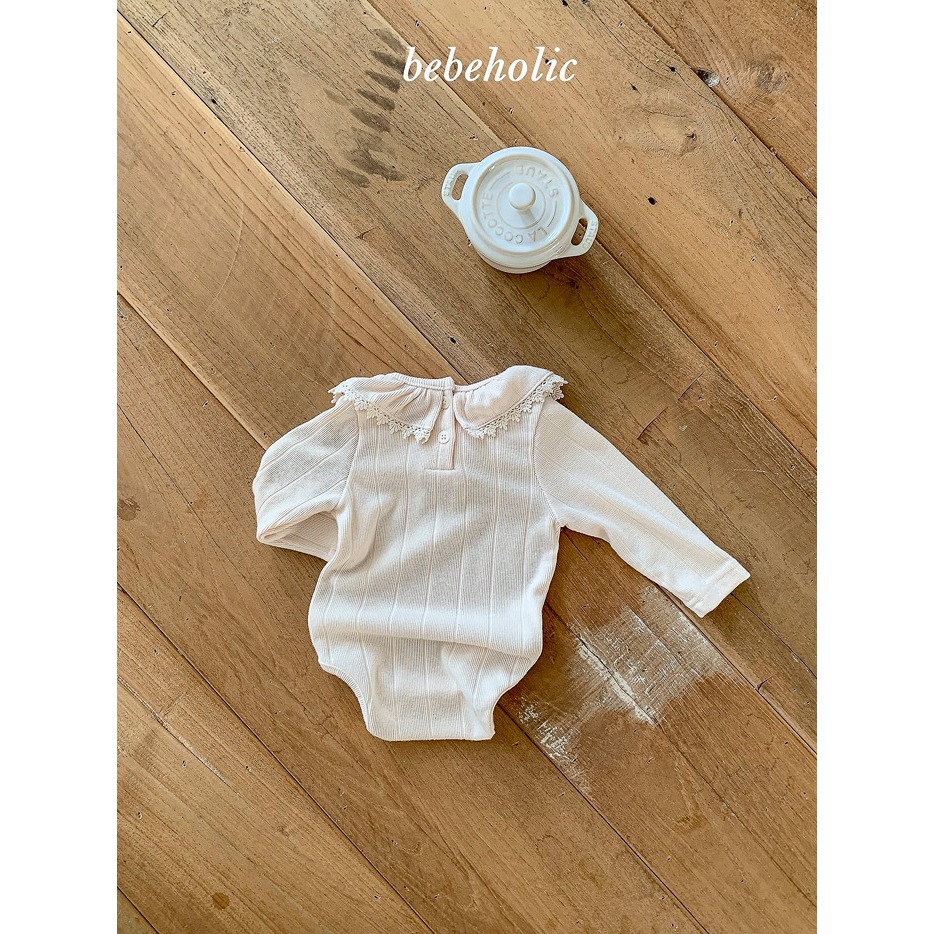 【26秋 】正韓 Bebeholic | 暖暖擁抱 小領邊細羅紋 包屁衣 大推-細節圖5