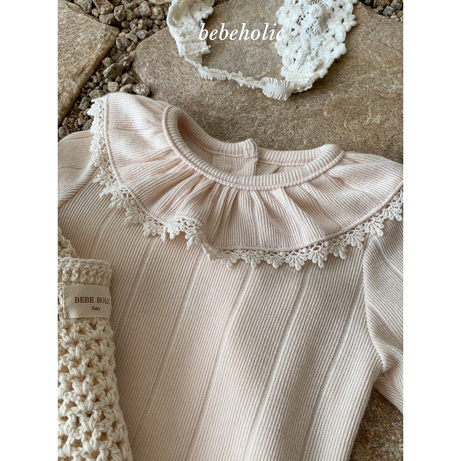 【26秋 】正韓 Bebeholic | 暖暖擁抱 小領邊細羅紋 包屁衣 大推-細節圖6