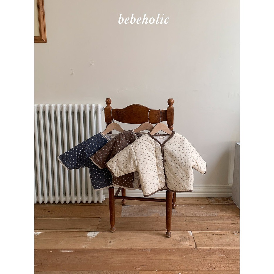 【26秋 】正韓 Bebeholic | 暖暖擁抱 小碎花鋪棉外套-細節圖2