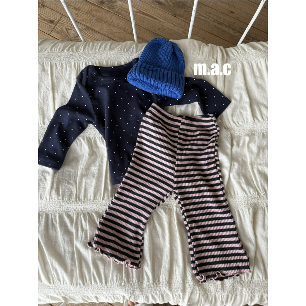 【26秋 】正韓 Macbebe | 森系寶寶 點點長袖上衣-細節圖4