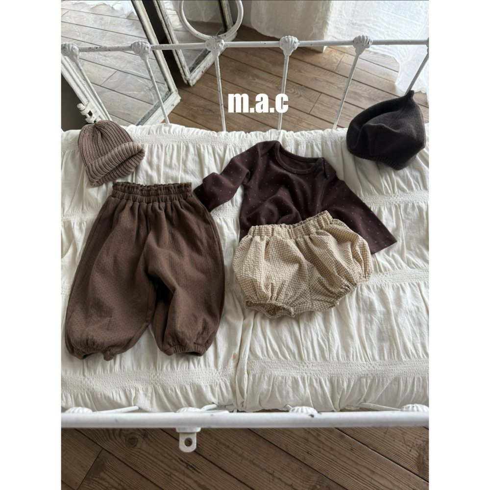 【26秋 】正韓 Macbebe | 森系寶寶  復古格紋 澎澎短褲-細節圖2