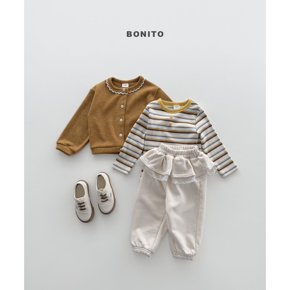 【26秋 】正韓 Bonito | Urban Kids 滾邊蕾絲 針織棉外套-細節圖5