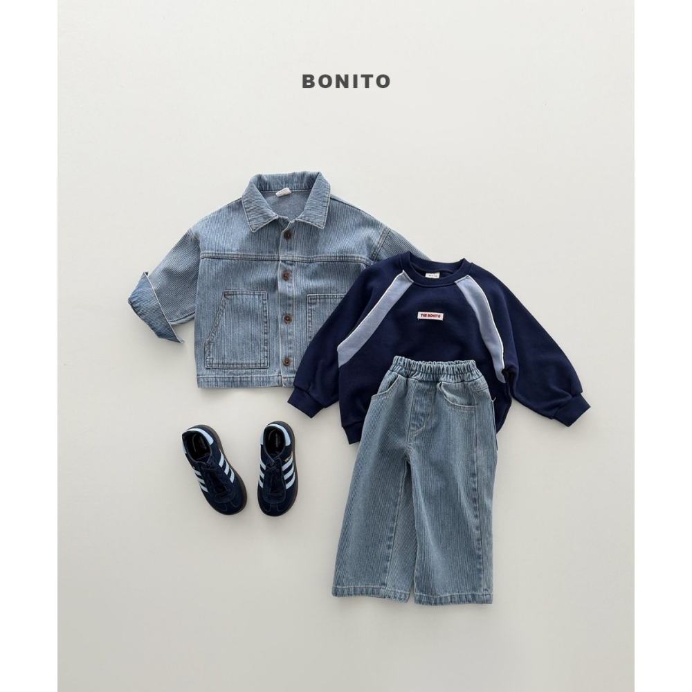 【26秋 】正韓 Bonito | Urban Kids 低調線條感 牛仔外套 大推款-細節圖2