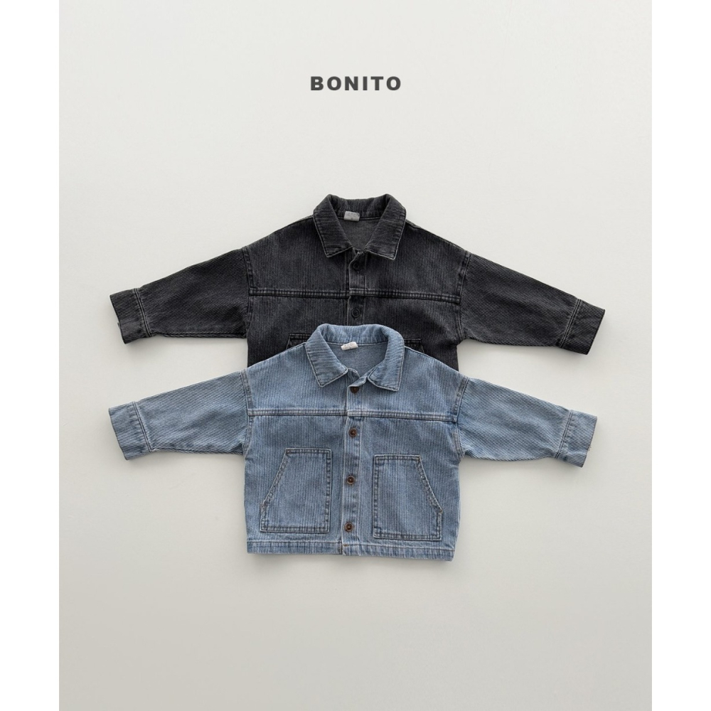 【26秋 】正韓 Bonito | Urban Kids 低調線條感 牛仔外套 大推款-細節圖6