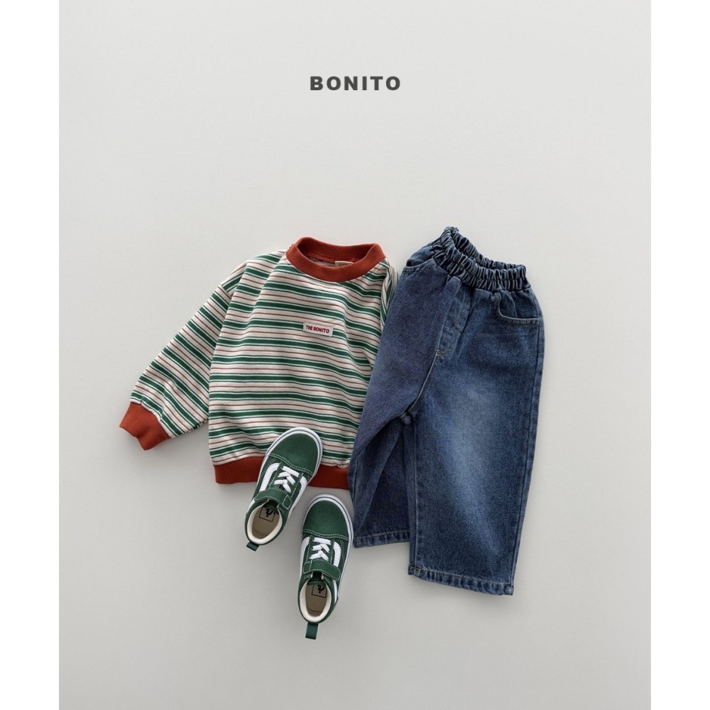 【26秋 】正韓 Bonito | Urban Kids 條紋配色 大學T-細節圖5