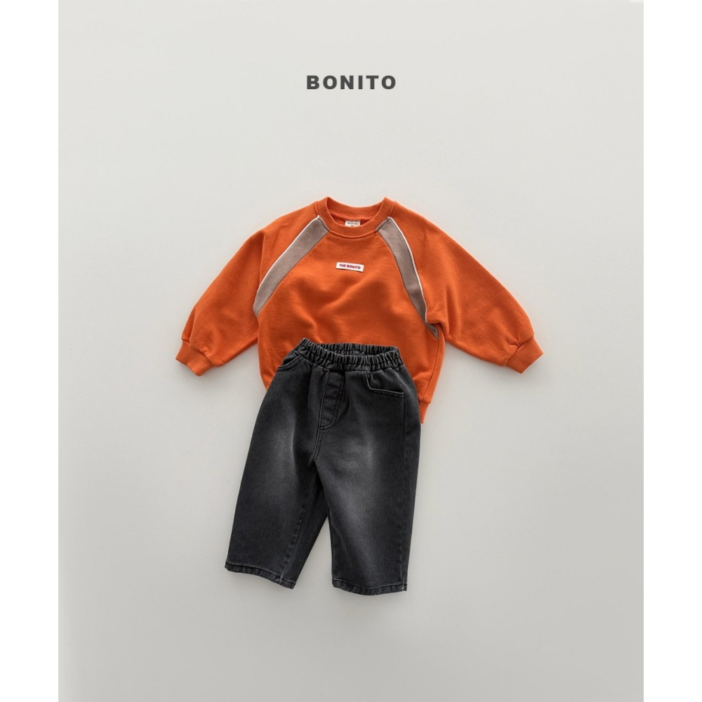 【26秋 】正韓 Bonito | Urban Kids 撞色插肩大學T-細節圖2