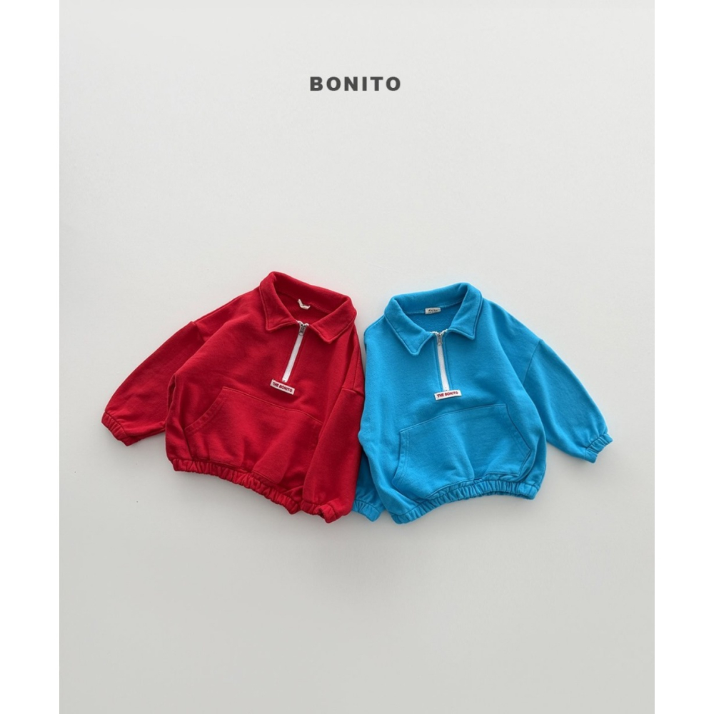 【26秋 】正韓 Bonito | Urban Kids 復古半拉鍊大學T-細節圖6