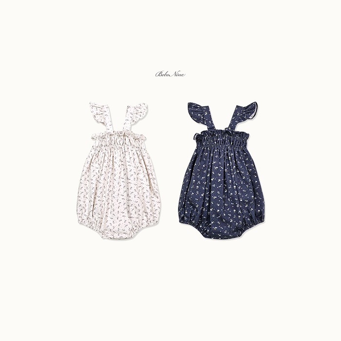 【26秋 】正韓 Bebenine | 暖秋童話 法式碎花荷葉吊帶褲-細節圖6
