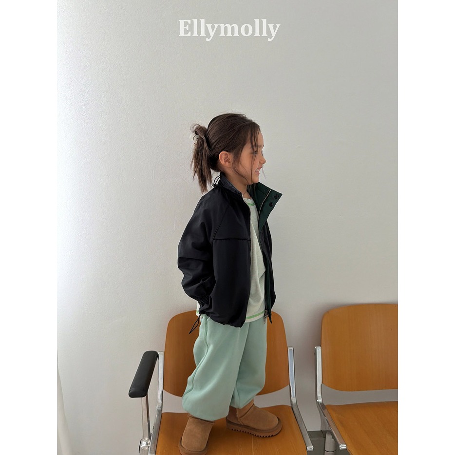 【26秋 】正韓 Ellymolly | Little Street 復古立領 下縮口 外套-細節圖2