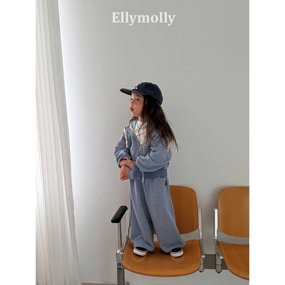 【26秋 】正韓 Ellymolly | Little Street 質感壓紋 棉長褲-細節圖2