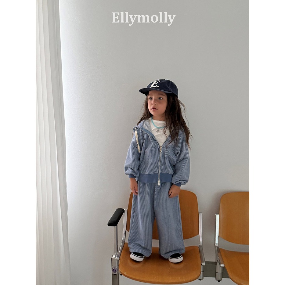 【26秋 】正韓 Ellymolly | Little Street 質感壓紋 棉長褲-細節圖3