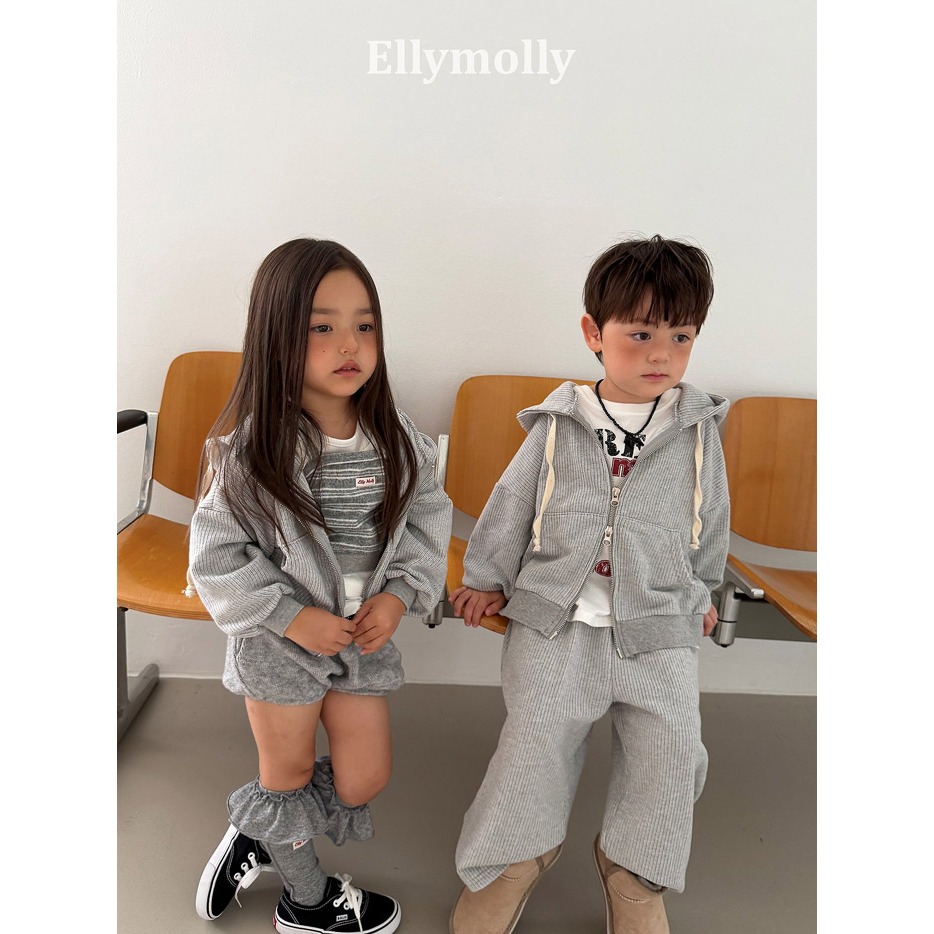 【26秋 】正韓 Ellymolly | Little Street 質感壓紋 棉長褲-細節圖5