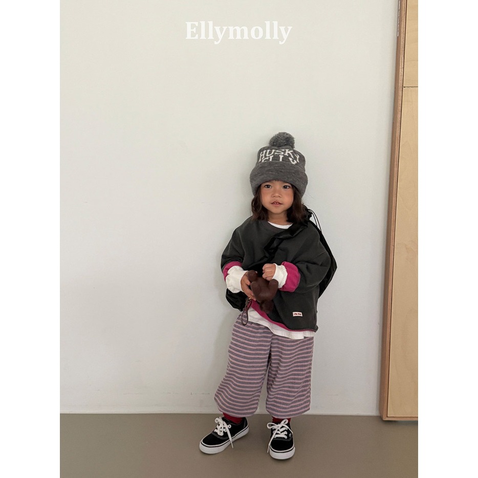 【26秋 】正韓 Ellymolly | Little Street 撞色袖口 大學T 大推自留款-細節圖3