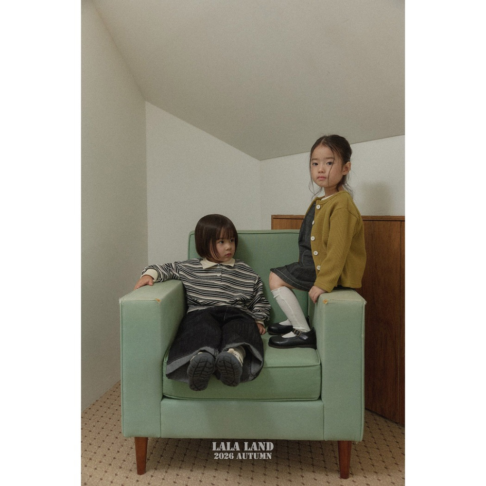 【26秋 】正韓 Lalaland | 暖秋日常 羅紋木釦 針織外套 幼童款-細節圖6