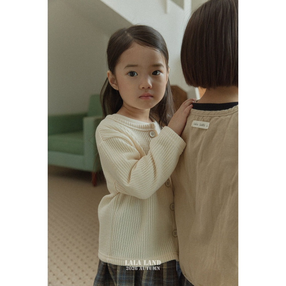 【26秋 】正韓 Lalaland | 暖秋日常 羅紋木釦 針織外套 幼童款-細節圖8