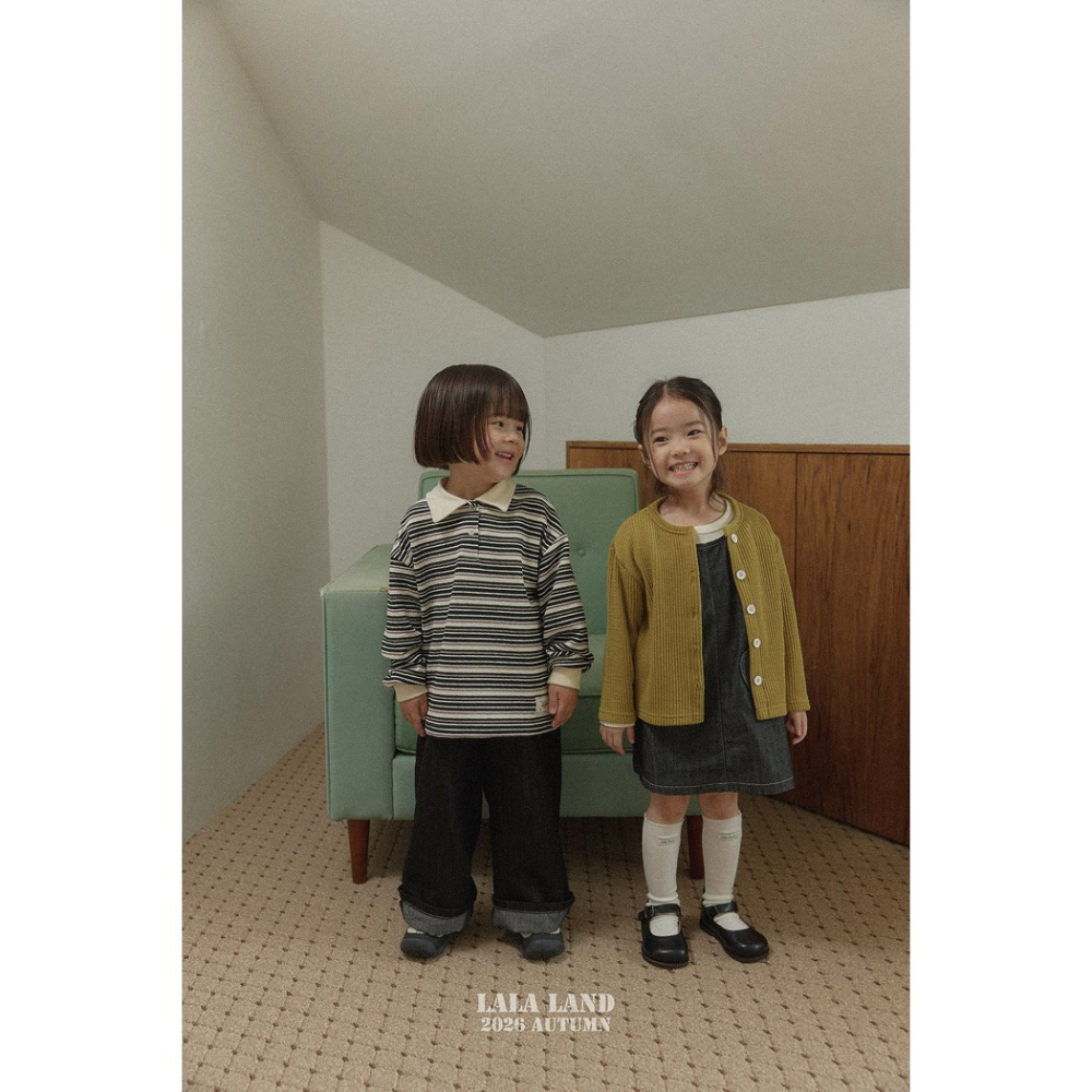 【26秋 】正韓 Lalaland | 暖秋日常 經典款反折 直筒牛仔褲 幼童款-細節圖5