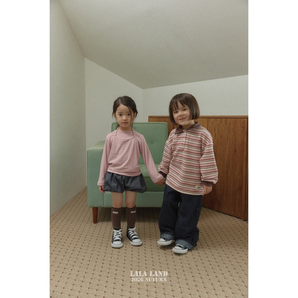【26秋 】正韓 Lalaland | 暖秋日常 經典款反折 直筒牛仔褲 幼童款-細節圖7