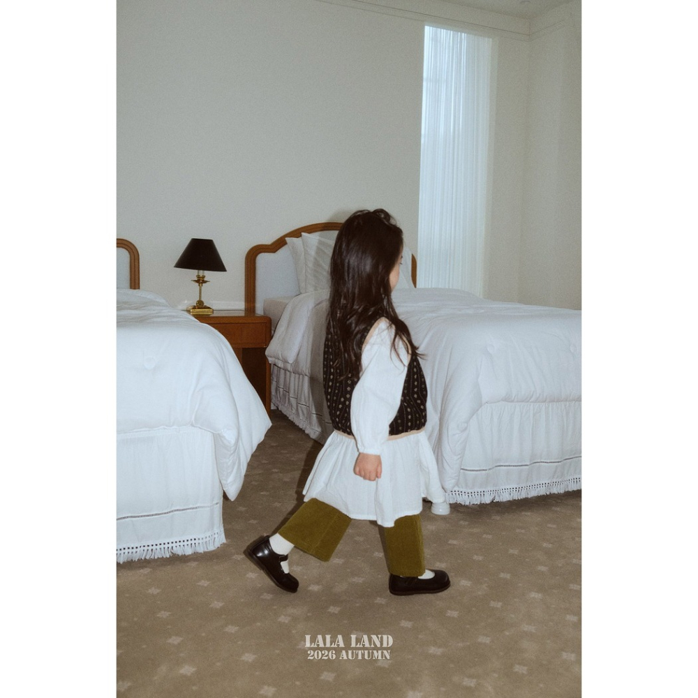 【26秋 】正韓 Lalaland | 暖秋日常 質感碎花洋裝 幼童款 大推款-細節圖7