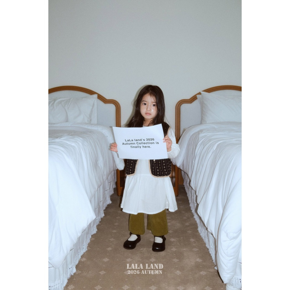 【26秋 】正韓 Lalaland | 暖秋日常 質感碎花洋裝 幼童款 大推款-細節圖9
