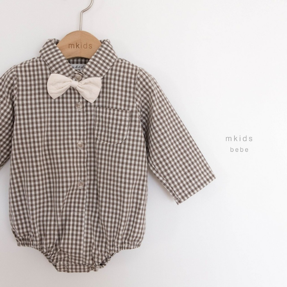 【26秋 】正韓 Mkids | Classic Baby 英倫小紳士 包屁衣-細節圖4