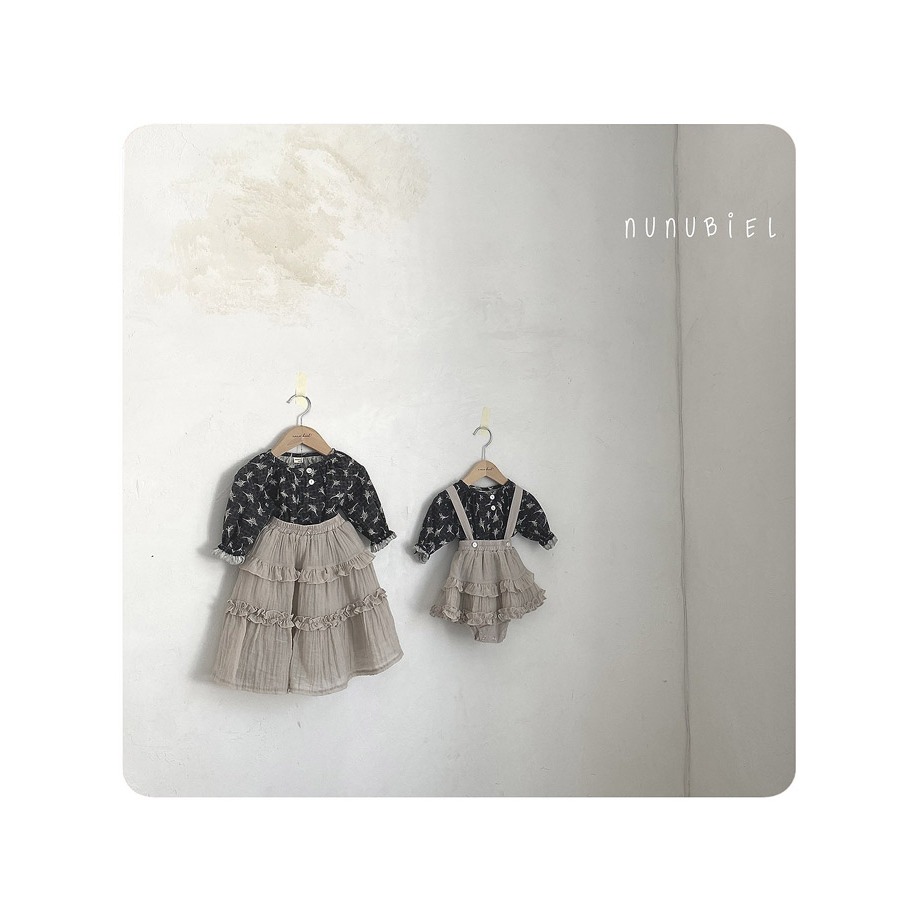 【26秋 】正韓 Nunubiel | 森林小日子 蛋糕荷葉吊帶包屁褲-細節圖3