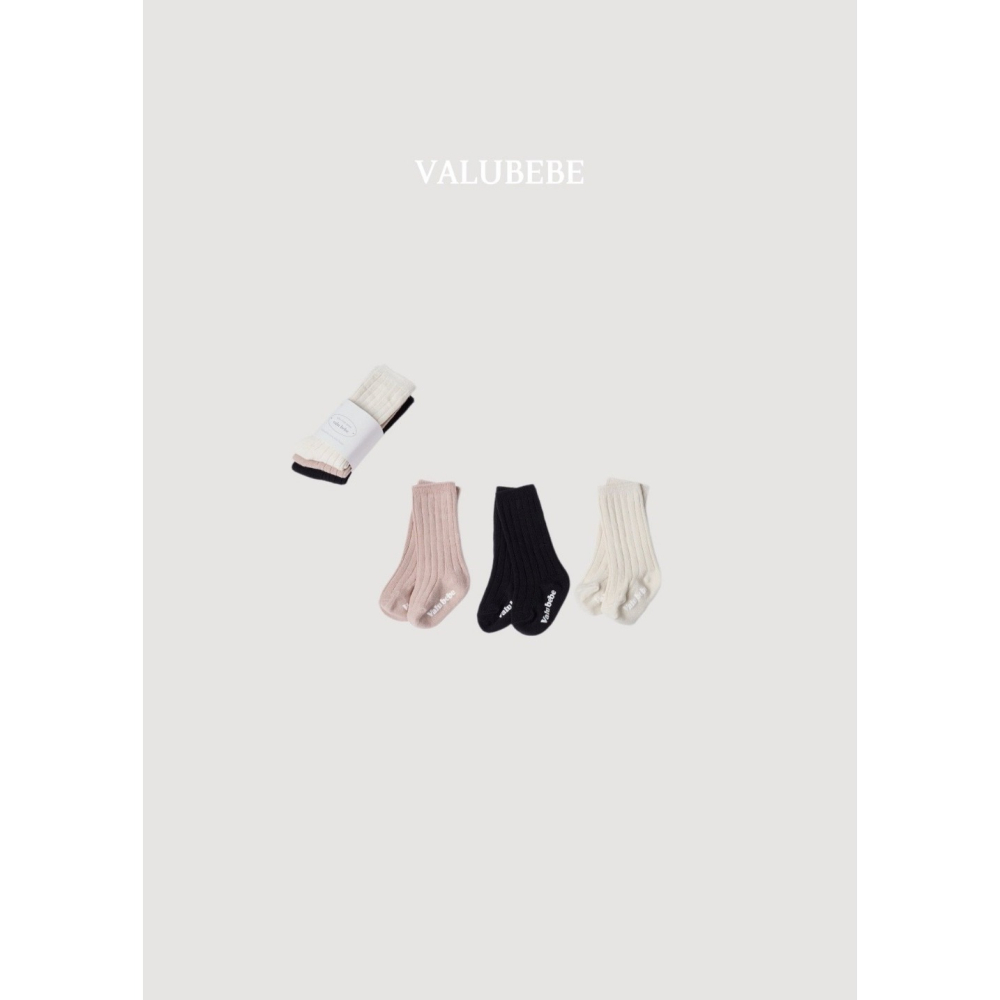 【26秋 】正韓 Valubebe | 暖光小日子 baby 中筒襪 一組三雙販售-細節圖2