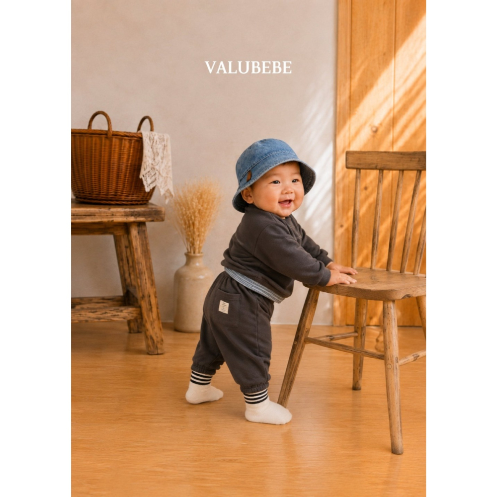 【26秋 】正韓 Valubebe | 暖光小日子 休閒慢跑褲 baby款-細節圖2