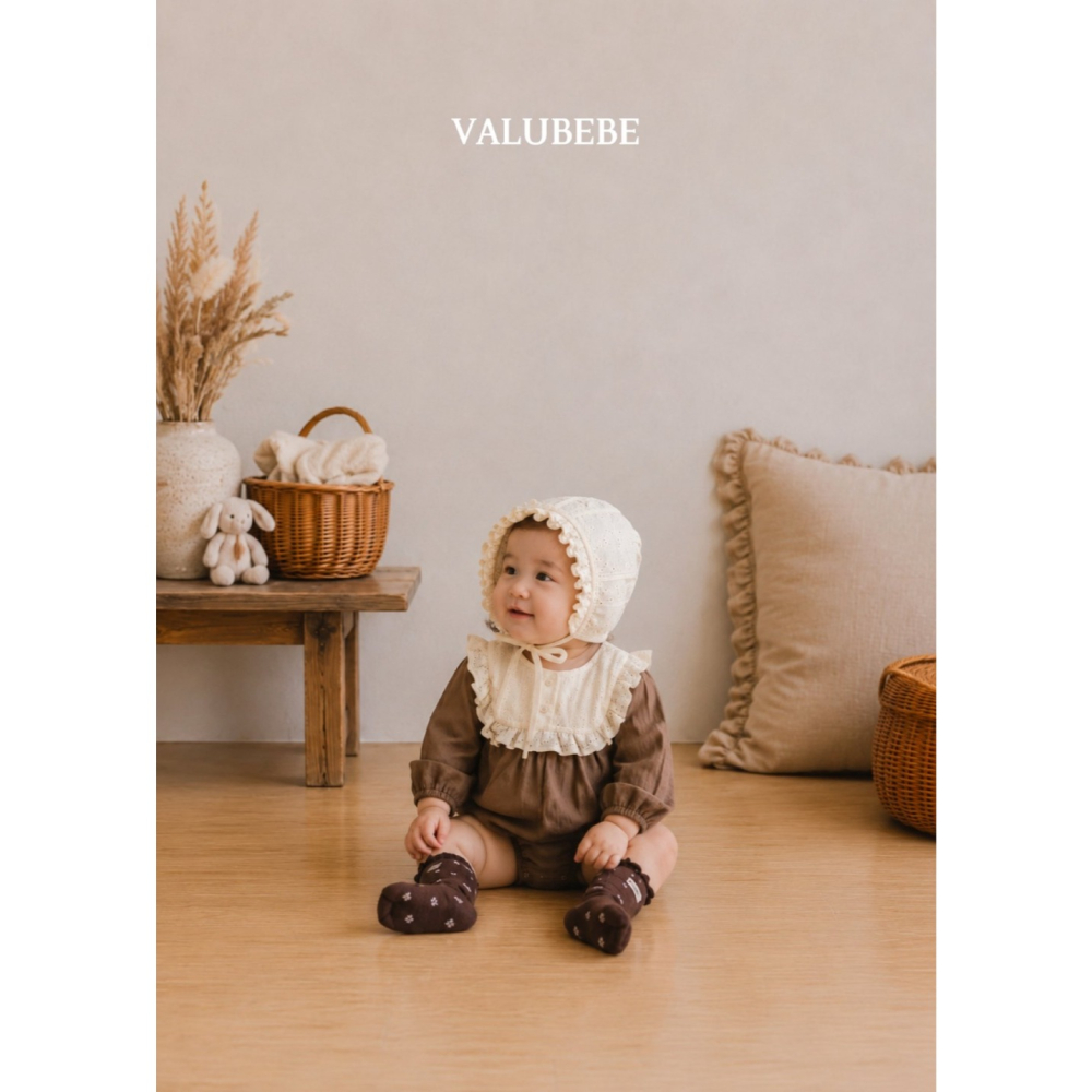 【26秋 】正韓 Valubebe | 暖光小日子  奶霜荷葉 包屁衣-細節圖3