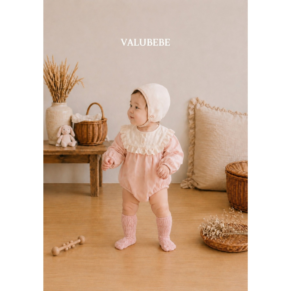 【26秋 】正韓 Valubebe | 暖光小日子  奶霜荷葉 包屁衣-細節圖5