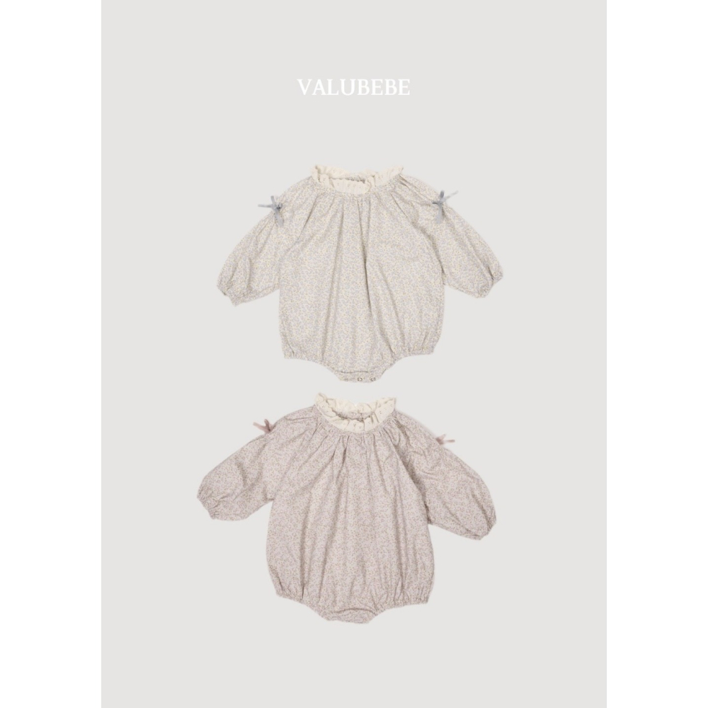 【26秋 】正韓 Valubebe | 暖光小日子 花語荷葉包屁衣-細節圖2