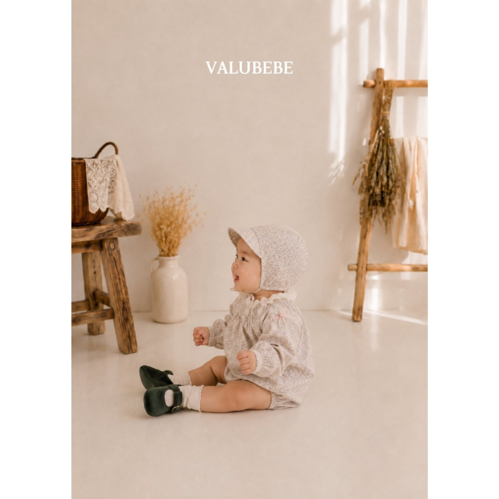 【26秋 】正韓 Valubebe | 暖光小日子 花語荷葉包屁衣-細節圖3