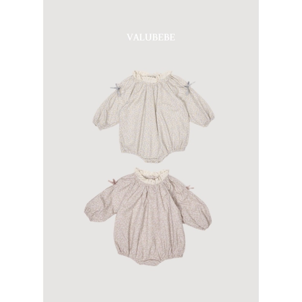 【26秋 】正韓 Valubebe | 暖光小日子 花語荷葉包屁衣-細節圖2