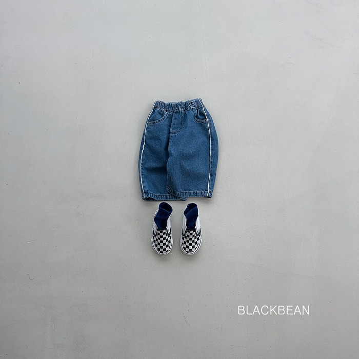【26秋 】正韓 Blackbean | 週末俱樂部  側滾邊 牛仔褲長褲-細節圖2